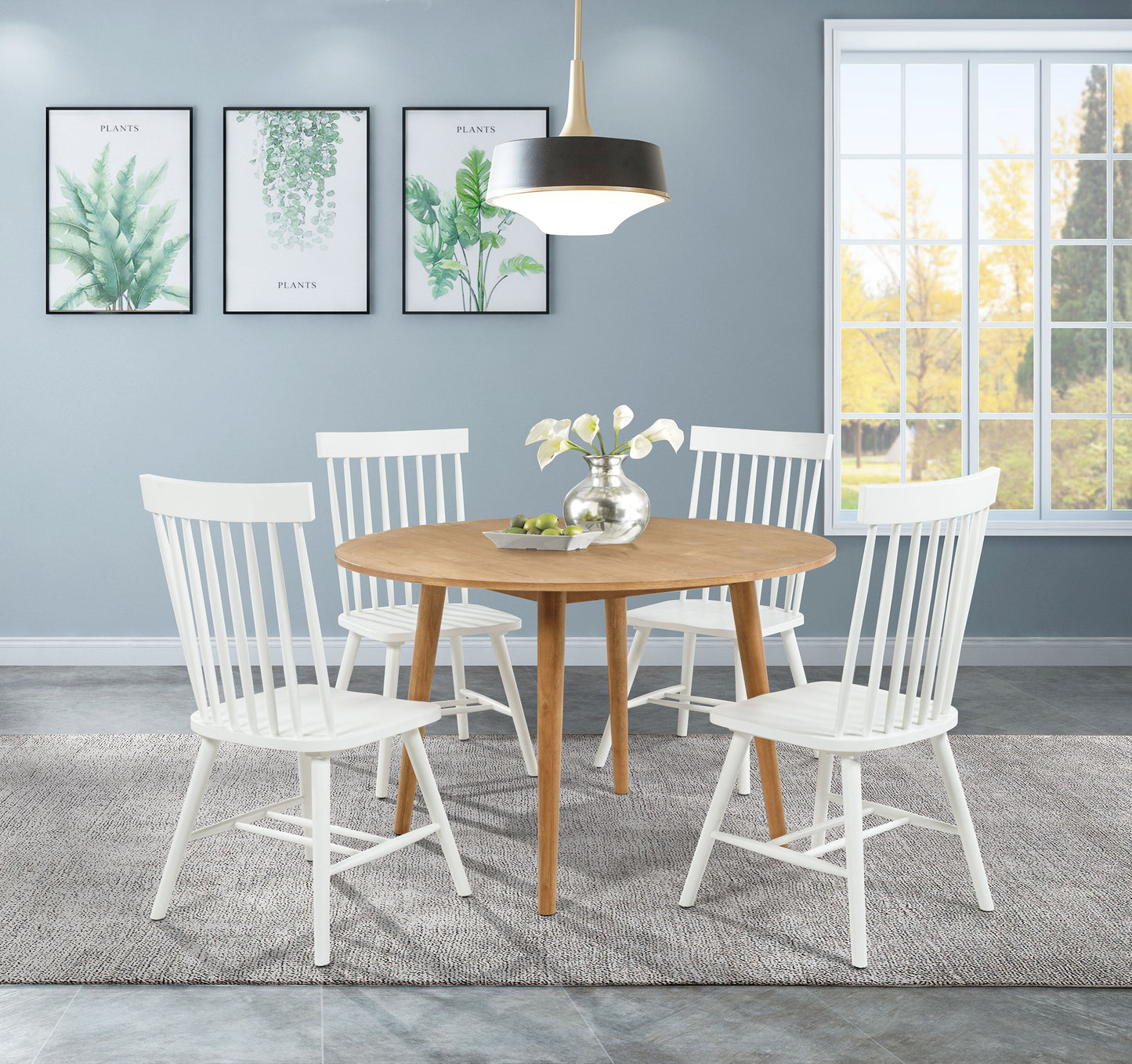Andrews 48-inch Round Wood Dining Room Table Light Ash