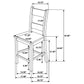 Cardova 5-piece Counter Height Dining Table Set Vineyard Oak