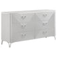 Cassia 4-piece Queen LED Bedroom Set White High Gloss