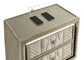 Lorient 2-drawer LED Nightstand with USB Ivory and Camel