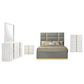 Ines 5-piece Queen Bedroom Set Grey and White High Gloss
