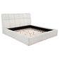 Nollet 48-inch Upholstered Eastern King Platform Bed Cream