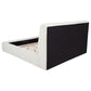 Nollet 48-inch Upholstered California King Platform Bed Cream