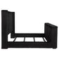 Centergrove Upholstered California King Wingback TV Bed Black