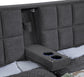 Dreux Upholstered Eastern King Panel Platform Bed Grey