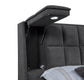 Dreux Upholstered California King Panel Platform Bed Grey