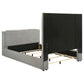 Tara 61-inch Upholstered Queen Panel TV Bed Grey