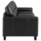 Scotland 3-piece Faux Leather Upholstered Sofa Set Black