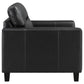 Scotland 3-piece Faux Leather Upholstered Sofa Set Black
