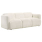 Dorset 3-piece Upholstered Round Track Arm Sofa Set White