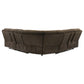 Atkinson Upholstered Reclining Sectional Sofa Chocolate