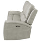 Brickston Triple Power Reclining Sofa Grey