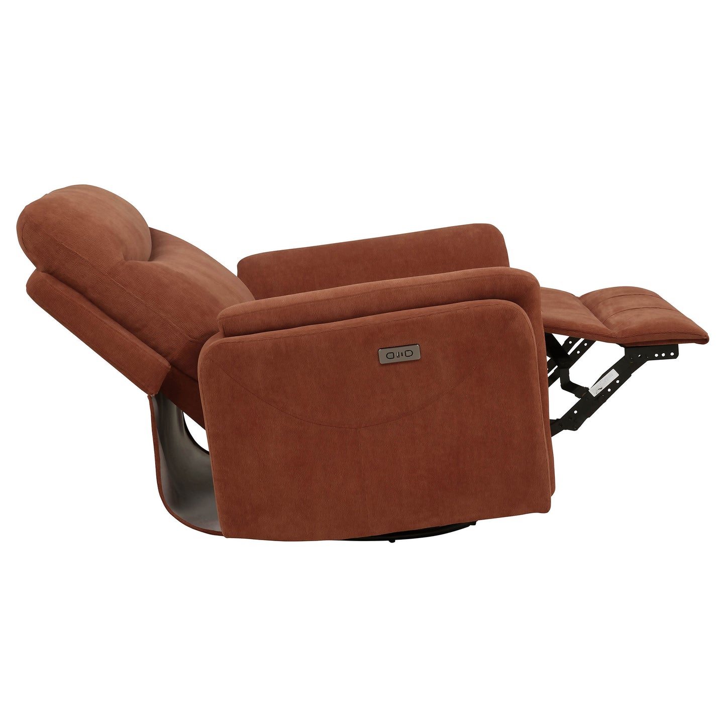 Adler Upholstered Power Swivel Glider Recliner Rust