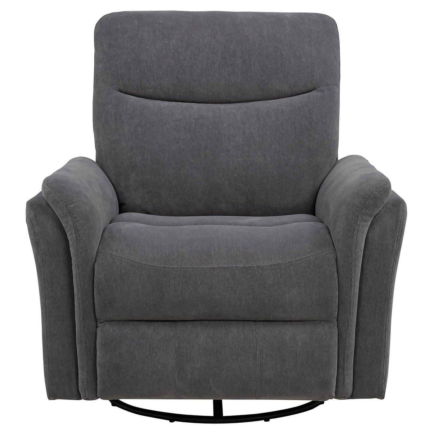 Adler Upholstered Power Swivel Glider Recliner Charcoal Grey