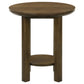 Ottowa 2-piece Round Wood Coffee Table Set Brown