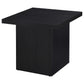 Devar 2-piece Square Cocktail Coffee End Table Set Black