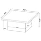 Devar 2-piece Square Cocktail Coffee End Table Set Black