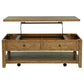 Payne 48-inch Mobile Lift Top Coffee Table Distressed Brown