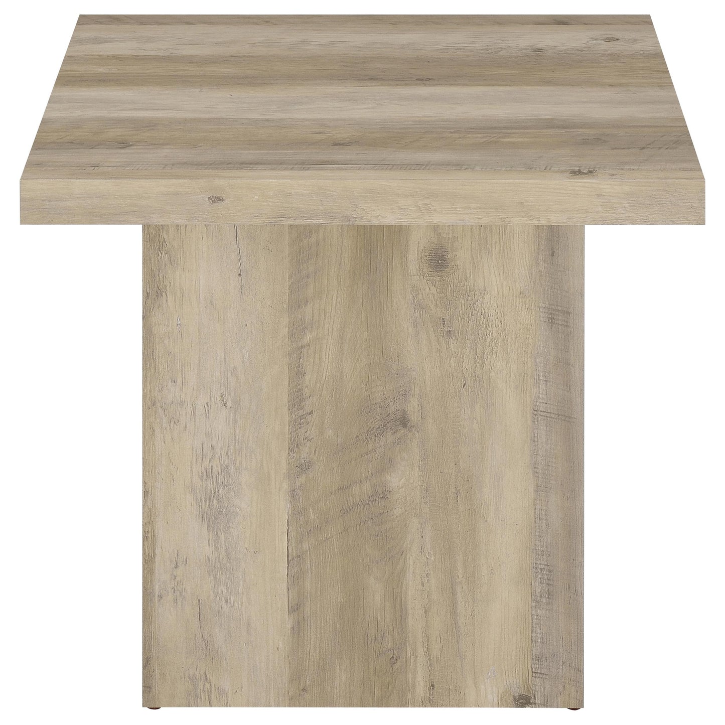 Devar 2-piece Square Coffee End Table Set Distressed Pine