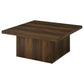 Devar Square Engineered Wood Cocktail Coffee Table Dark Pine