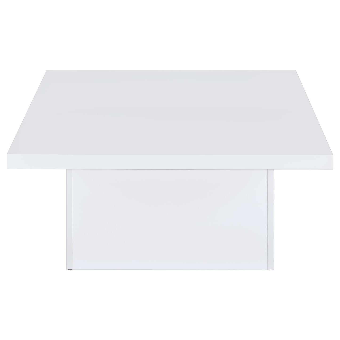 Devar 2-piece Square Coffee End Table Set White High Gloss