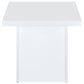 Devar 3-piece Square Coffee End Table Set White High Gloss