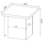 Devar 3-piece Square Coffee End Table Set White High Gloss