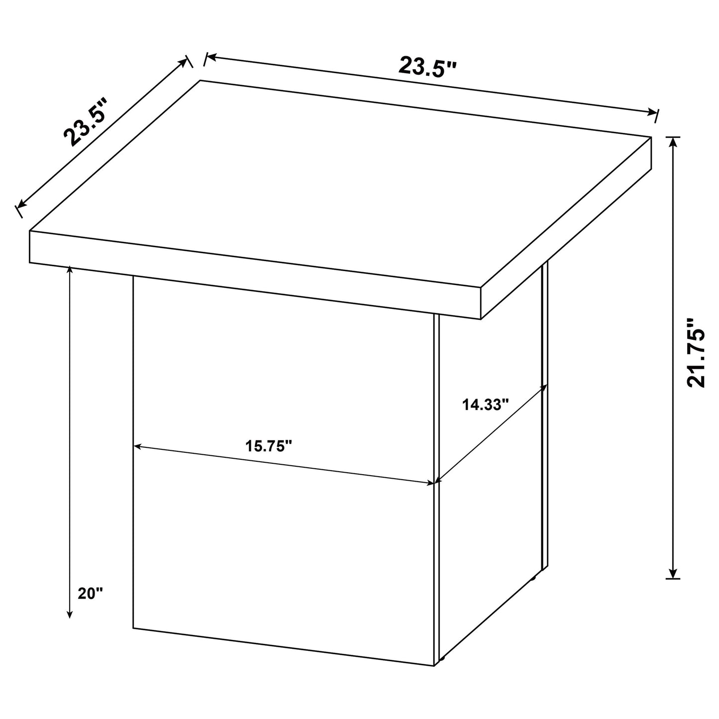 Devar 2-piece Square Cocktail Coffee End Table Set Latte