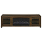 Havering 71-inch TV Stand Fireplace Media Console Dark Pine