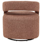 Westhill Boucle Upholstered Swivel Accent Chair Berry