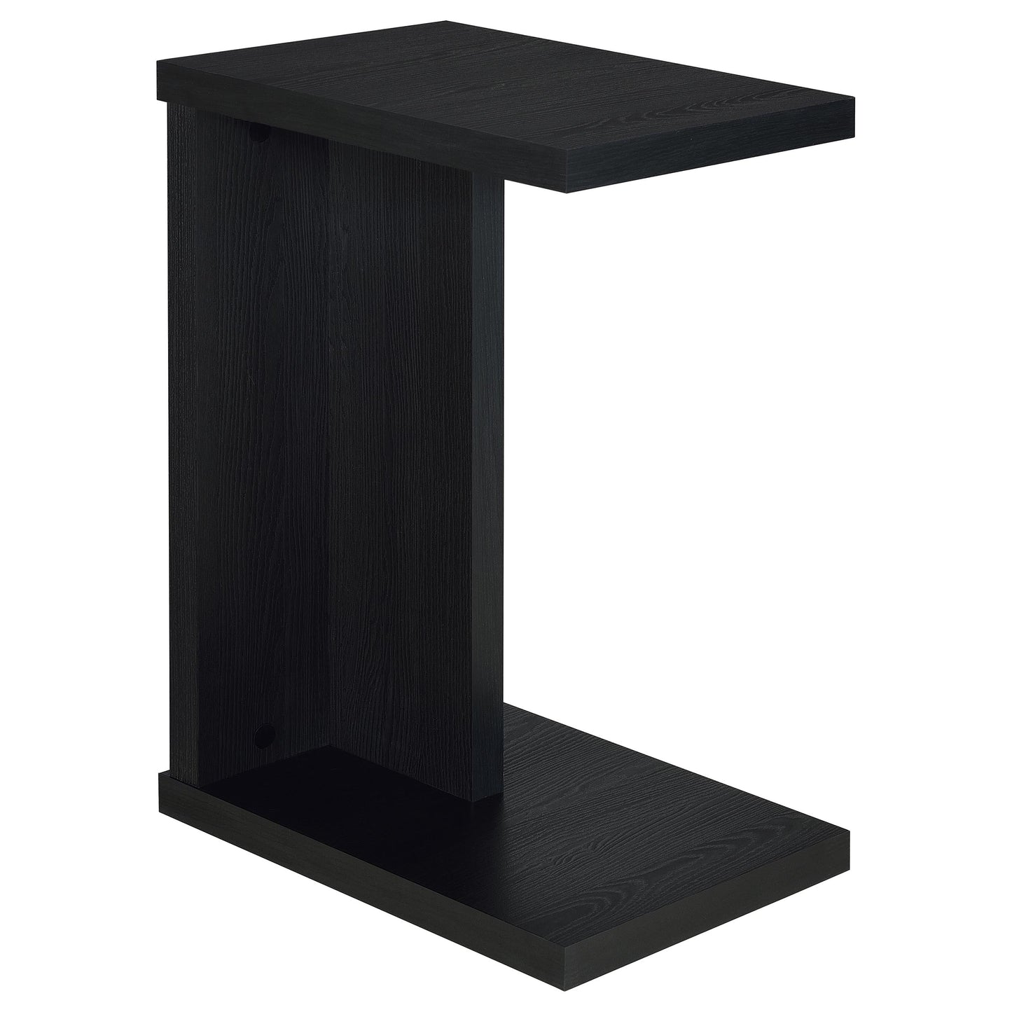 Clower Engineered Wood C-Shaped Sofa Side Table Black