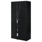 Riva 4-door Tall Accent Display Cabinet LED Lighting Black