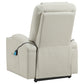 Armstrong Upholstered Power Lift Massage Recliner Ivory