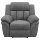 Bahrain Upholstered Glider Recliner Charcoal