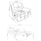 Bahrain Upholstered Glider Recliner Charcoal
