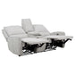 Sylmar Chenille Upholstered Power Reclining Loveseat Dove Grey