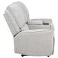Sylmar Chenille Upholstered Power Reclining Loveseat Dove Grey