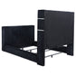 Tisdall Eastern King Flame Visualizer Wingback TV Bed Black