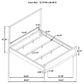 Gracemont 57-inch California King Panel Bed Grey and White