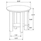 Ottowa 2-piece Round Wood Coffee Table Set Brown