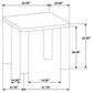 Castlewood Engineered Wood Accent Side End Table Light Oak