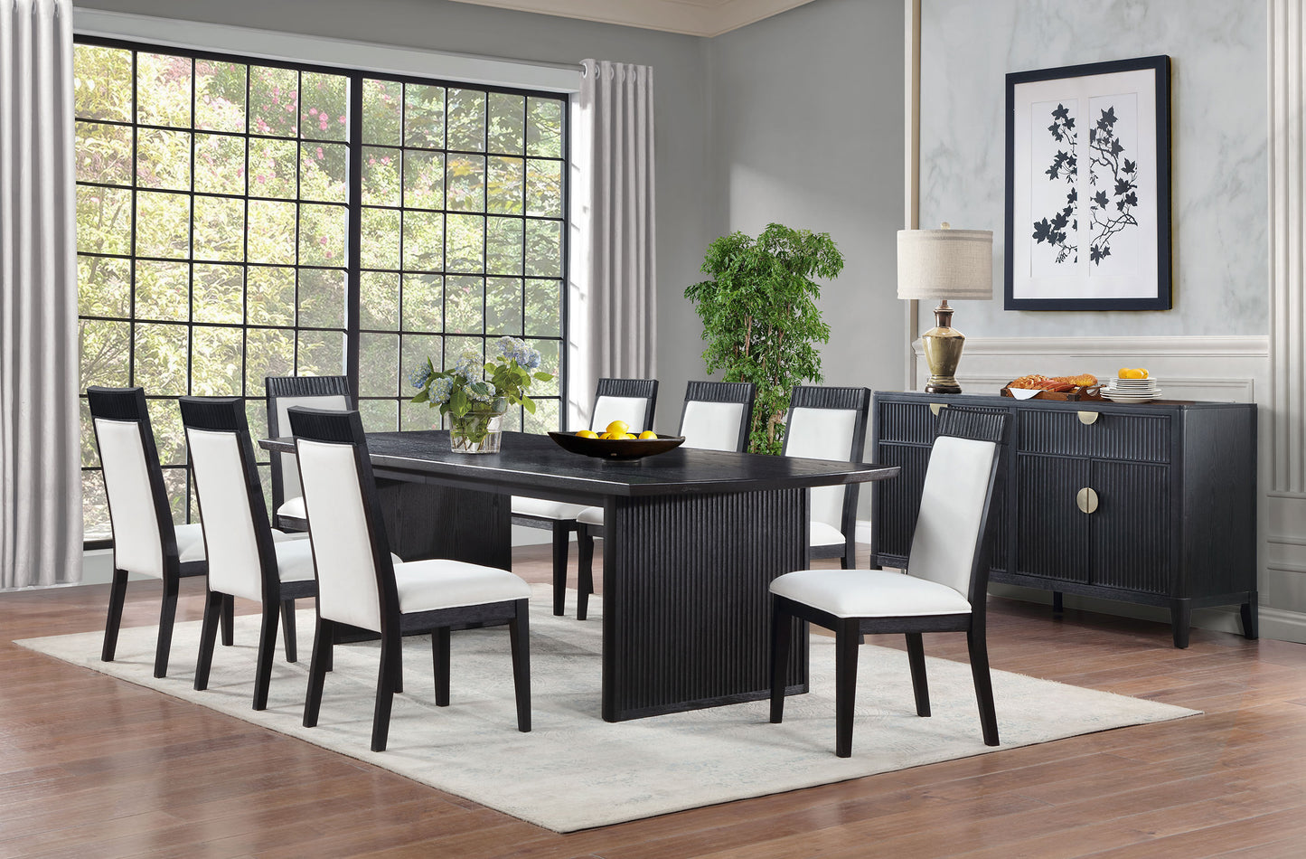 Brookmead Dining Side Chair Ivory and Black (Set of 2)