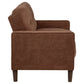 Bowen II 2-piece Fabric Upholstered Track Arm Sofa Set Rust