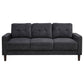 Bowen II Fabric Upholstered Track Arm Sofa Steel Grey