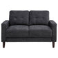 Bowen II Fabric Upholstered Track Arm Loveseat Steel Grey