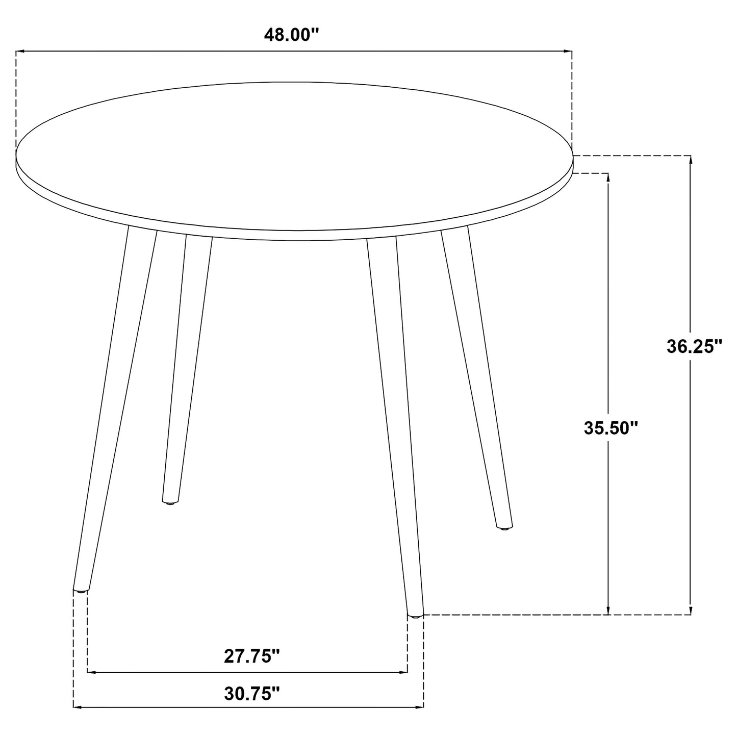 Andrews 48-inch Round Counter Height Dining Table Light Ash