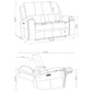 Brickston 3-piece Triple Power Reclining Sofa Set Charcoal