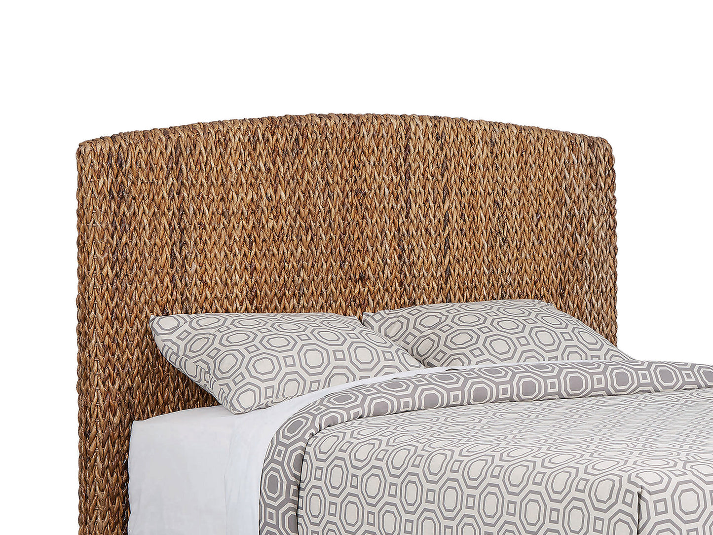 Laughton Banana Leaf Queen Panel Bed Amber