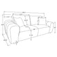 Burnett 3-piece Chenille Upholstered Sofa Set Burnt Orange