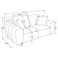 Burnett 3-piece Chenille Upholstered Sofa Set Ivory